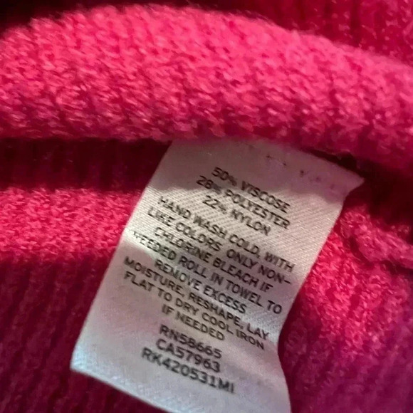 Free Press Scoop Neck Bat Wing Sleeve Pink Sweater Women’s Size XXL - Picture 6 of 7